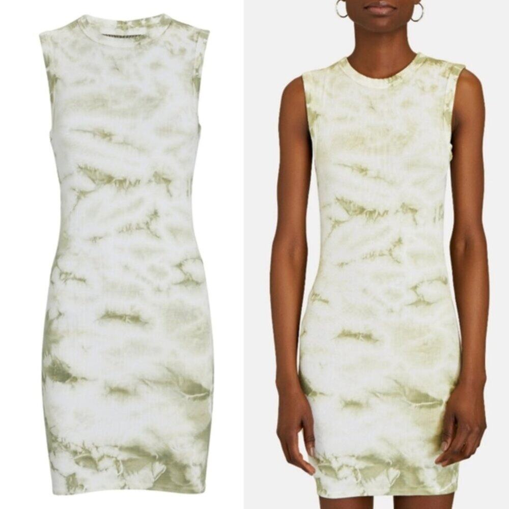 Enza Costa Ribbed Tie-Dye Tank Mini Dress